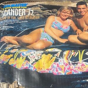 Coleman Floral Multicolor Inflatable Islander Pool Float